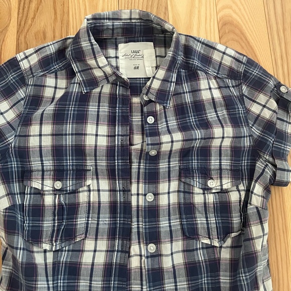 Purple H&M Plaid Button Up - Picture 2 of 2